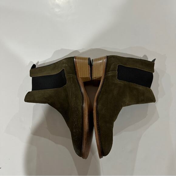 Matt Bernson Olive Green Suede Leather‎ Chelsea Booties Size 10 - Picture 2 of 11